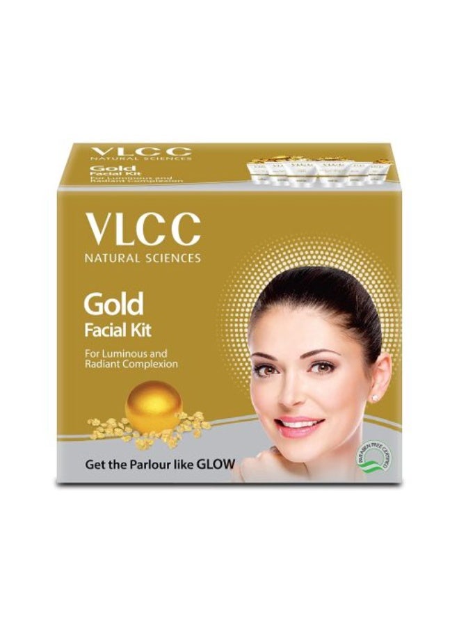 VLCC Gold Facial Kit (60gm) & De Tan SPF 50 PA+++ Sun Screen Gel (100gm), White - Image 2